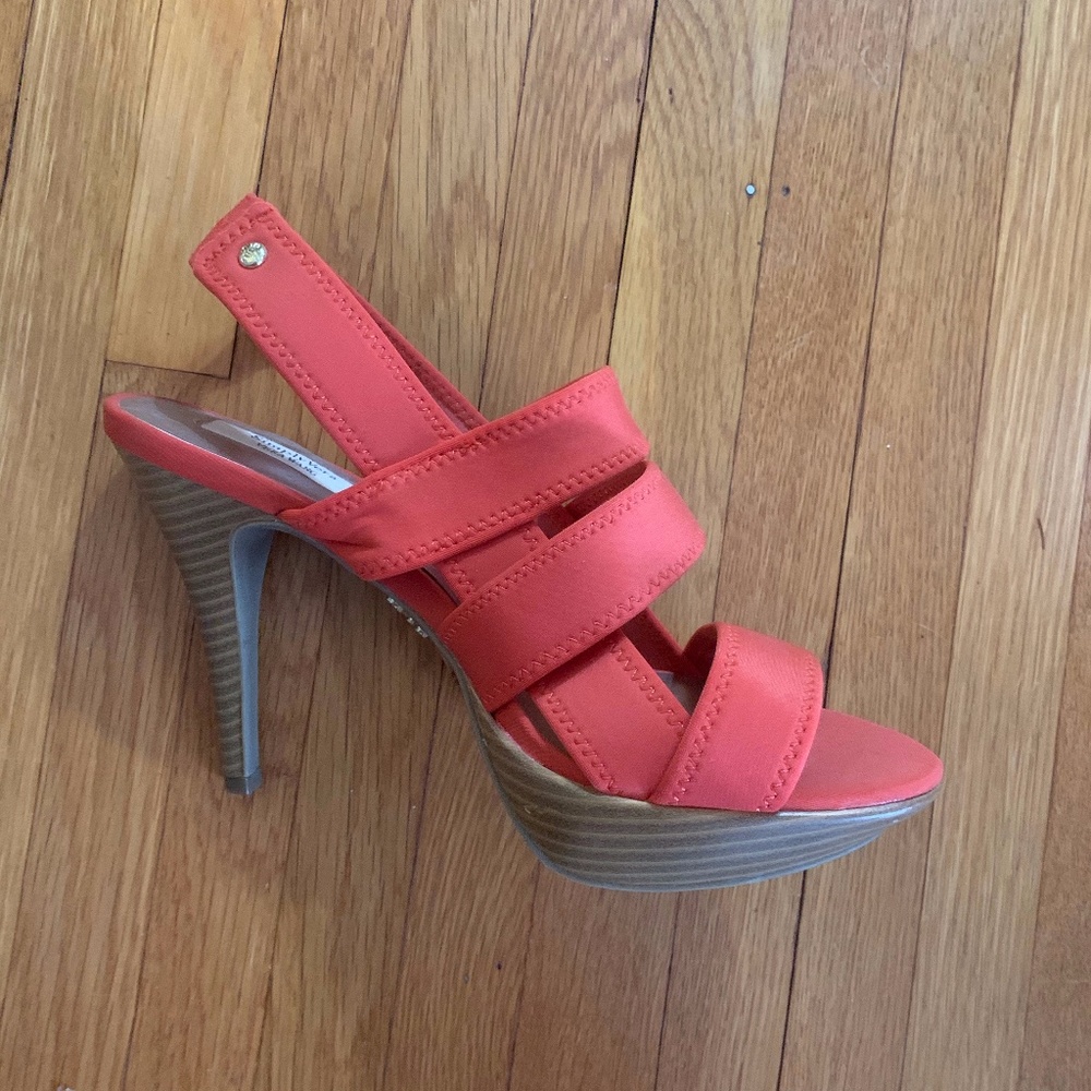 orange high heels